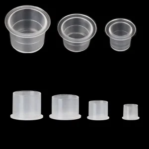 Ink Cups 1000pcs Clear Eco Plastic Small Cup Bulk M L XL Without Base Holder Mini Container Permanent Makeup Accessories