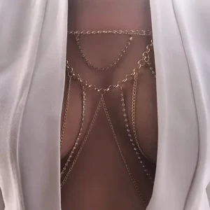 Inlaid Full Zircon Body Chain Bra Jewelry