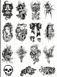 Inster in Box Fly Bird Jagua Genpin Semi-permanent Tattoo StickerFor Sexy Body Temporary Tattoo Sticker Waterproof Last 2 Weeks