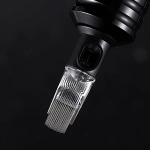 Integrated Tattoo Machine with Safety Needle Black Short Needles