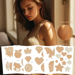 Invisible Scar Covering Birthmark Temporary Tattoo Patch Fashionable White Paper Waterproof Tattoo Sticker for Body