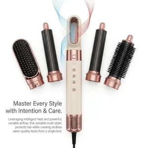 Ionic Electric 6-in-1 Hair Dryer High Speed Air Brush Hair Blow Dryer Set for Household Use