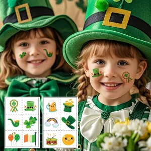 Irish Festival Tattoo Stickers Clover Green Hat Cartoon St. Patrick’s Day Waterproof Tattoo Stickers