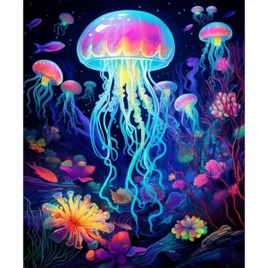 Jellyfish Animal Full Drill Diamond Painting Kit Mosaic Dots
