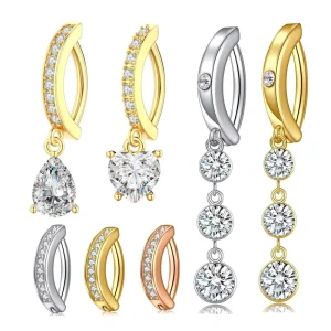 Jewelry Trends Clicker Belly Rings Fashion Body Jewelry Nail Gold Plated Stainless Steel Navel Piercing Fake Body Jewelry