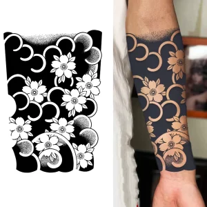 Juice Herbal Half arm Tattoo Non Reflective Semi Permanent tattoo Sticker Last 2 weeks Tattoo