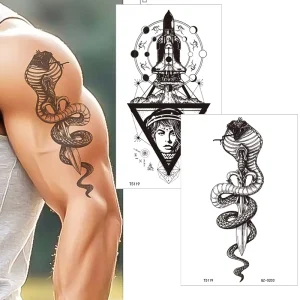 Juice Herbal Tattoo Sticker Water Resistant Men’s Women’s Long-lasting Arm Personalized Geometric Tattoo Stickers