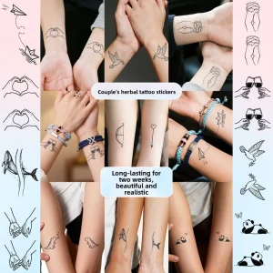 Juice Herbal-patterned Realistic Tattoo Stickers Couples-Waterproof Long-Lasting Customizable Logo Premium Feel Featuring