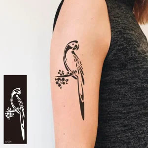 Juice Tattoo Template Black PET Hollow Stencil Flower Body Arm Back Paste Tattoo Template