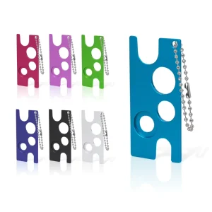 Keychain Bottle Opener for Eyelash Glue, Metal Glue Nozzle Opener, Essential Oil Can Bottle Opener, Permanent Makeup Accessories