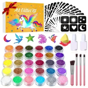 Kids Dress-up Accessories Unicorn Glitter Tattoo Kit for Kids