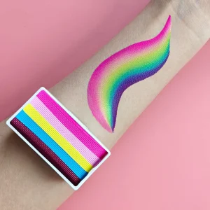 Kids Water Activated Flag Face & Body Paint Non Toxic UV Light Glowing Rainbow Natural Plant Customizable Colors