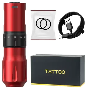 Kiss of Dragon Professional Tattoo Gun 2.0-4.2mm Adjustable Stroke Wireless Tattoo Machine Pen for Beginners Artists Body Art