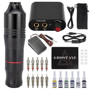 Kit De Tatuagem Completo Profissional Pen Tattoo Machine Kit