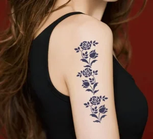 Korean Semi permanent Small Tattoo Hollow out Template Small Fresh Juice Tattoo Inkjet Template Henna Tattoo Paste Template
