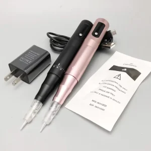 LED Digital Wireless P M U Tattoo Machine Permanent Makeup Eyebrow Lips Pen Cartridge Needles