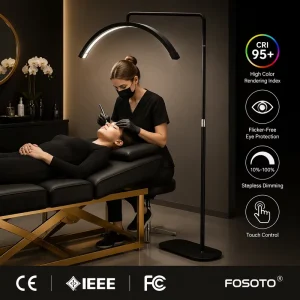LED Light Lamp for Eyelash Extensions Arched Beauty Nail Skincare Eyebrow Tattoo Half Moon Photographic Lighting