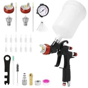 LVLP Spray Gun 1.3 1.4 1.5 1.7 2.0 2.5mm Nozzle Kit Pneumatic Spray Gun Air Tool