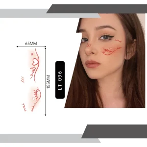 Ladylike Girls’ Freckles Blush Heart Temporary Tattoo Stickers Waterproof Sexy Makeup Accessory White Paper Decorative Body Face
