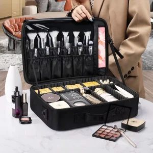Large Capacity Cloth Makeup Bag Multi Compartment Nail Art Kit On Set Makeup Artist Cosmetic Organizer Portable Handheld Tool