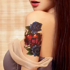 Large Patterned Flower Full Arm Sleeve Temporary Waterproof Tattoo Sticker Custom Color Printed Adhesive for Decoration