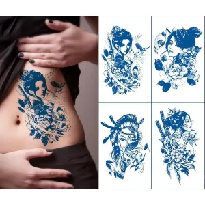 Large Semi Permanent Tattoo Adult Art Design Lasts 2 Weeks Waterproof Shoulder Tattoos for Women