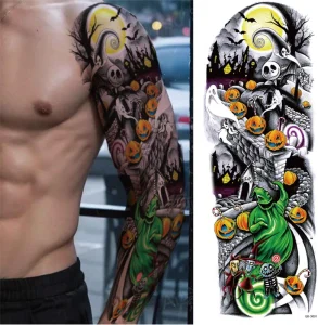 Large Size Full Arm Indian Water Resistant Temporary Tattoo Sticker Custom Printed Body Art Adults Direct Factory Supply