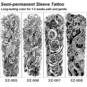 Large Size Waterproof Men’s Full Sleeve Temporary Body Tattoos Long Lasting Arm Tattoo Stickers Pigeon Lion Wolf Nishikigoi