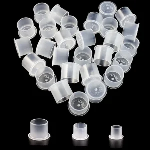 Large and Small Size Plastic Tattoo Ink Cup for Permanent Makeup and Pigment Ink Holder Microblading Tool