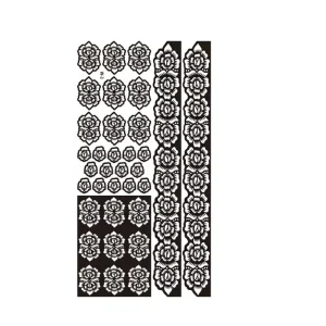 Large scale Hand Arm Design Chinese Style Henna Tattoos Double hand Sticker Intricate Patterns Southeast Asian Fine carved