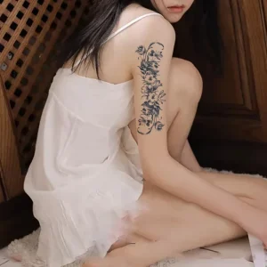 Latest Waterproof Temporary Rose Flowers Body Art Tattoo Stickers Sexy Leg Women’s Semi-Permanent Tattoos