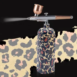 Leopard Dual Action Gravity Feed Cordless USB Rechargeable Cake Decoration Airbrush Sprayer