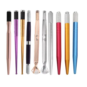 Light Weight Aluminium Microblading Pen Tattoo Manual Pen Microblade Needle Holder Caneta Tebori Microblading