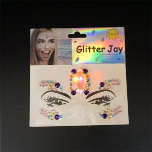 Light up Face Jewels Gems Rhinestone Mermaid Glow in the Dark Sticker