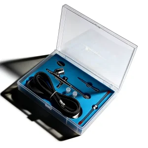 Linhaiveta Gravity Feed Airbrush Kit Includes Adapter Air Brush Hose Nozzles and Needles