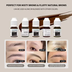 Liquid Eyebrow Tattoo Pigment Consistent Color for PMU Artists and Beginners 5ml Bottle Permanent Makeup Pigment