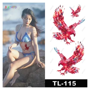Long Lasting 15 Days Temporary Tattoo Full Color Water Transfer Temporary Sexy Waist Tattoos for Women