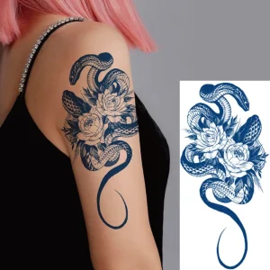 Long Lasting 15 Days Waterproof Eco Friendly Paper Fashionable Temporary Tattoo Sticker with Sexy Flower Design for Women