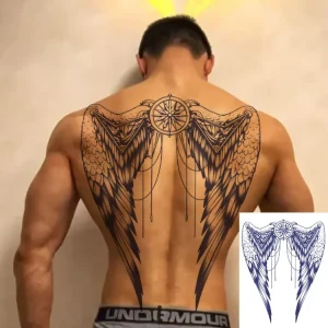 Long Lasting 7 15 Days Full Back Waterproof Herbal Tattoo Sticker Temporary Fake Tattoo Whole Back Semi Permanent Tattoo Sticker