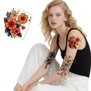 Long Lasting Body Art Stickers 800+ Designs for Women Adults Realistic Temporary Tattoos Featuring Flowers Belief