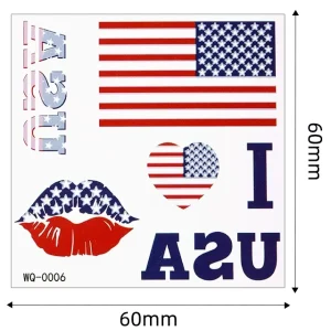 Long Lasting Country Flag Tattoo Decals Skin Friendly Temporary Face Stickers for Tri Nation Football Tournament