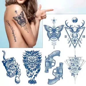 Long-Lasting Custom Tattoos | Waterproof Matte Semi-Permanent Tattoo Stickers | Personalized Designs