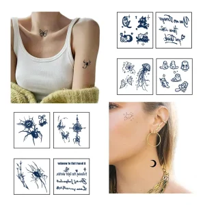 Long Lasting Herbal Juice Temporary Tattoo Stickers Arm Body Makeup Waterproof Semi permanent Tattoos Sticker