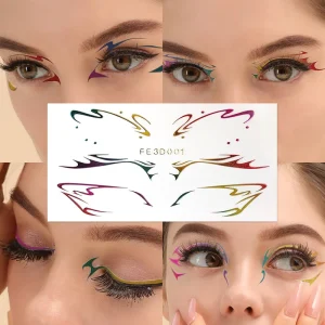 Long Lasting Sweatproof Butterfly Pattern Eyelid Tattoo Stickers Daily Cosplay Eye Decor
