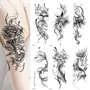 Long Lasting Temporary Body Tattoo Men Arm Tattoo Sticker Water Transfer Paper PET Film CE Certified 5 7 Days