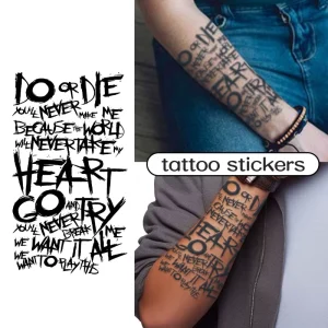Long-Lasting Waterproof Semi-Permanent Half Arm Temporary Tattoo Sticker Custom Herbal Design for Women and Men