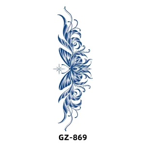 Long Lasting Women Adult Lower Back Organic Semi Permanent Temporary Tattoo Sticker