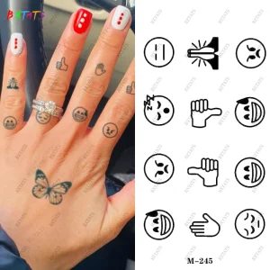 Long lasting Semi Permanent Tattoo Stickers Waterproof Temporary Face Arm Hand Neck Tattoo