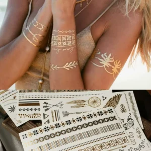 Low MOQ Hot Stamping Tattoo Stickers Fashion Various Styles Waterproof Tattoo Stickers for Women