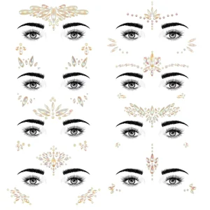 Luminous Face Jewelry Temporary Tattoo Sticker Festival INS Face Gem Jewels Quick Drying and Waterproof Design